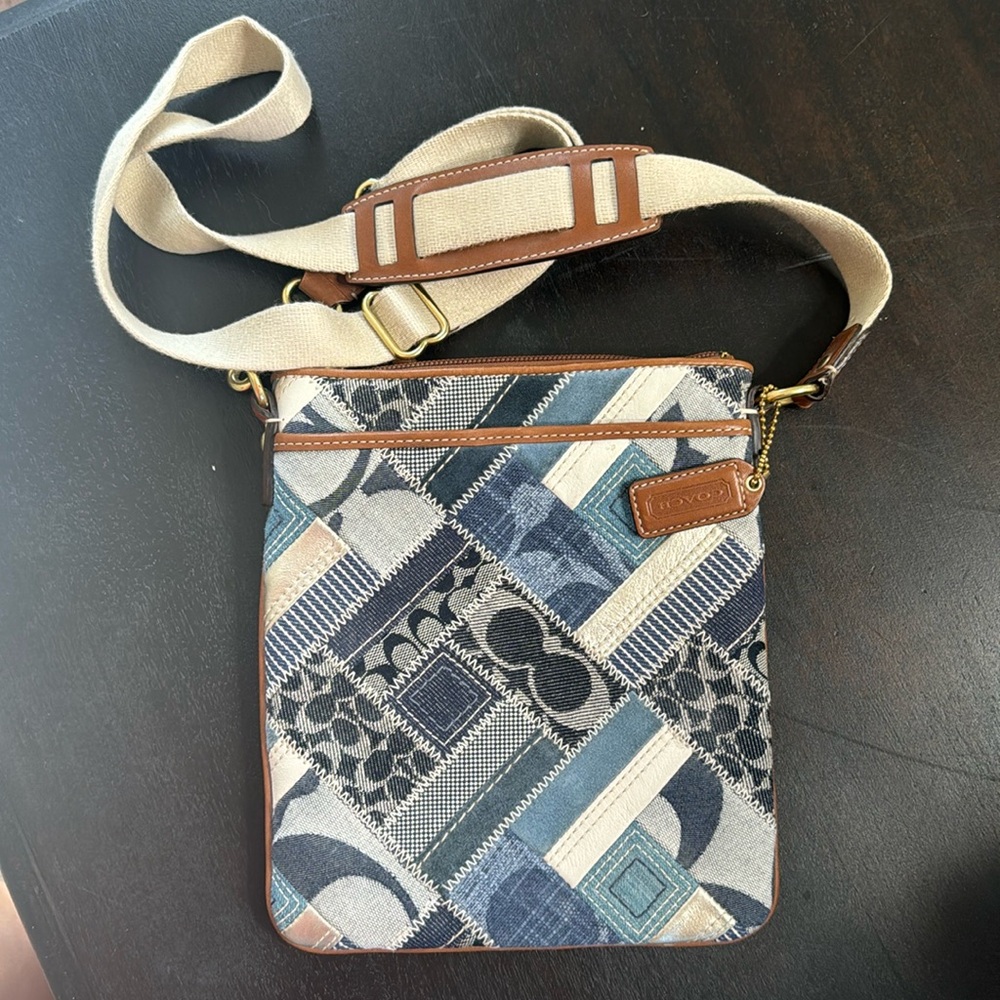 Coach Denim Patchwork Crossbody